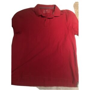 LL Bean‎ Red Polo Shirt Golf Outdoor Wear Preowned Large